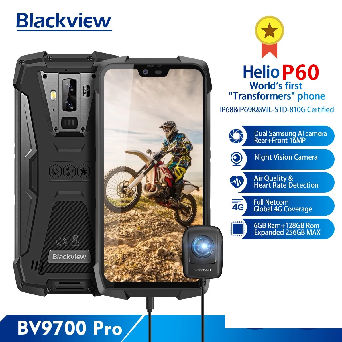Blackview-BV9700 Pro IP68/IP69K ߰ ޴, Helio..